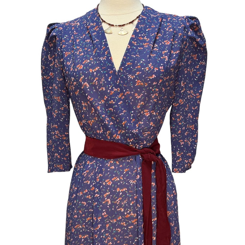 Vintage floral periwinkle dress